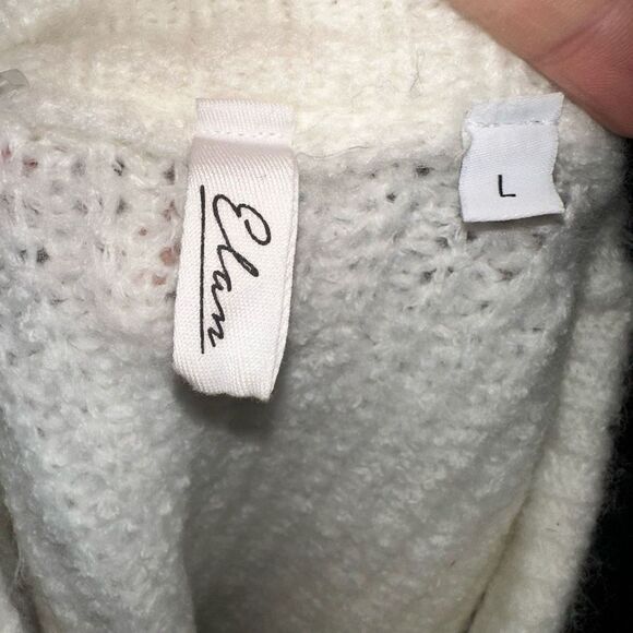 Elan Rock soft oversized L pullover striped triangle sweater - Picture 4 of 5